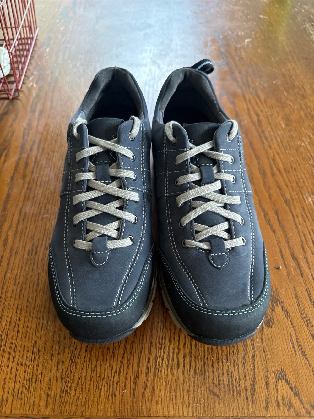 Clarks Wave Walk Waterproof Navy Nubuck Walking Shoes Women size 9